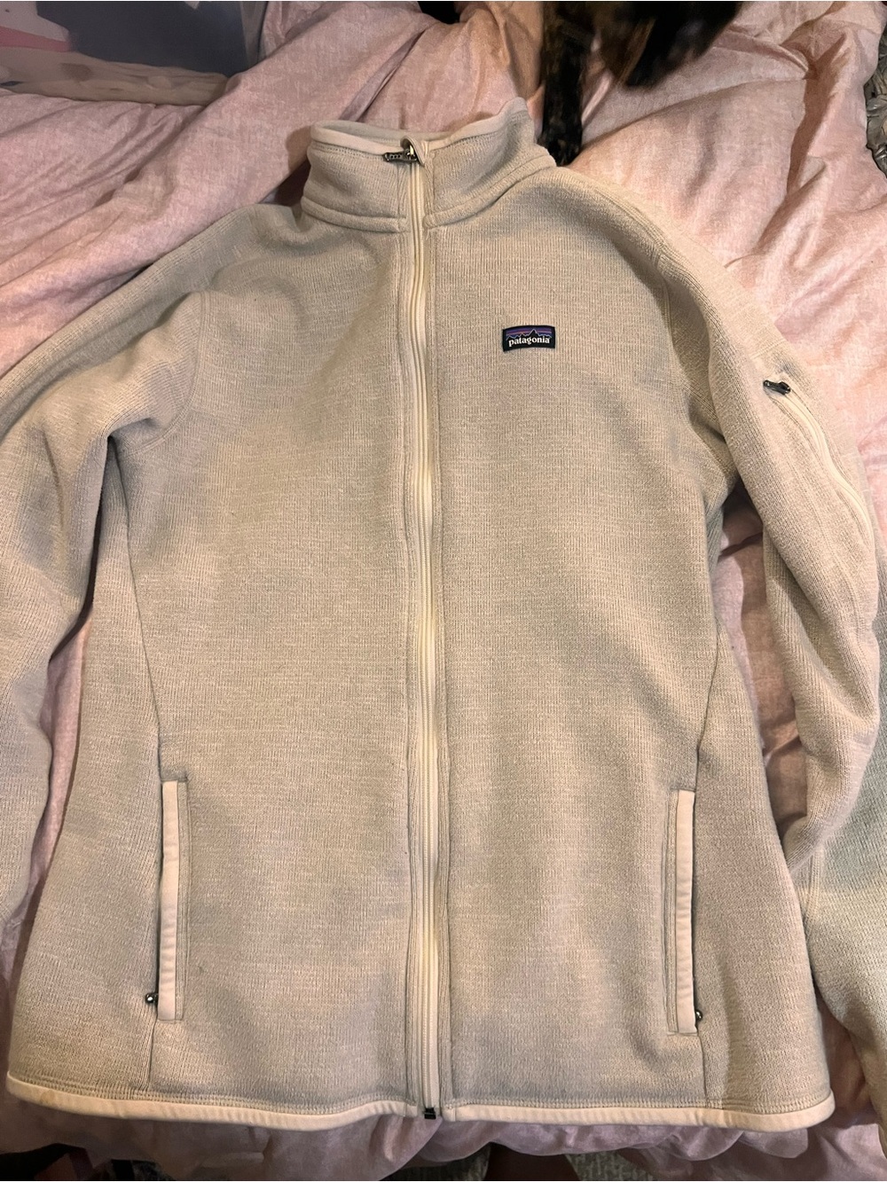 Patagonia Cream Full-Zip Women's Fleece Jacket